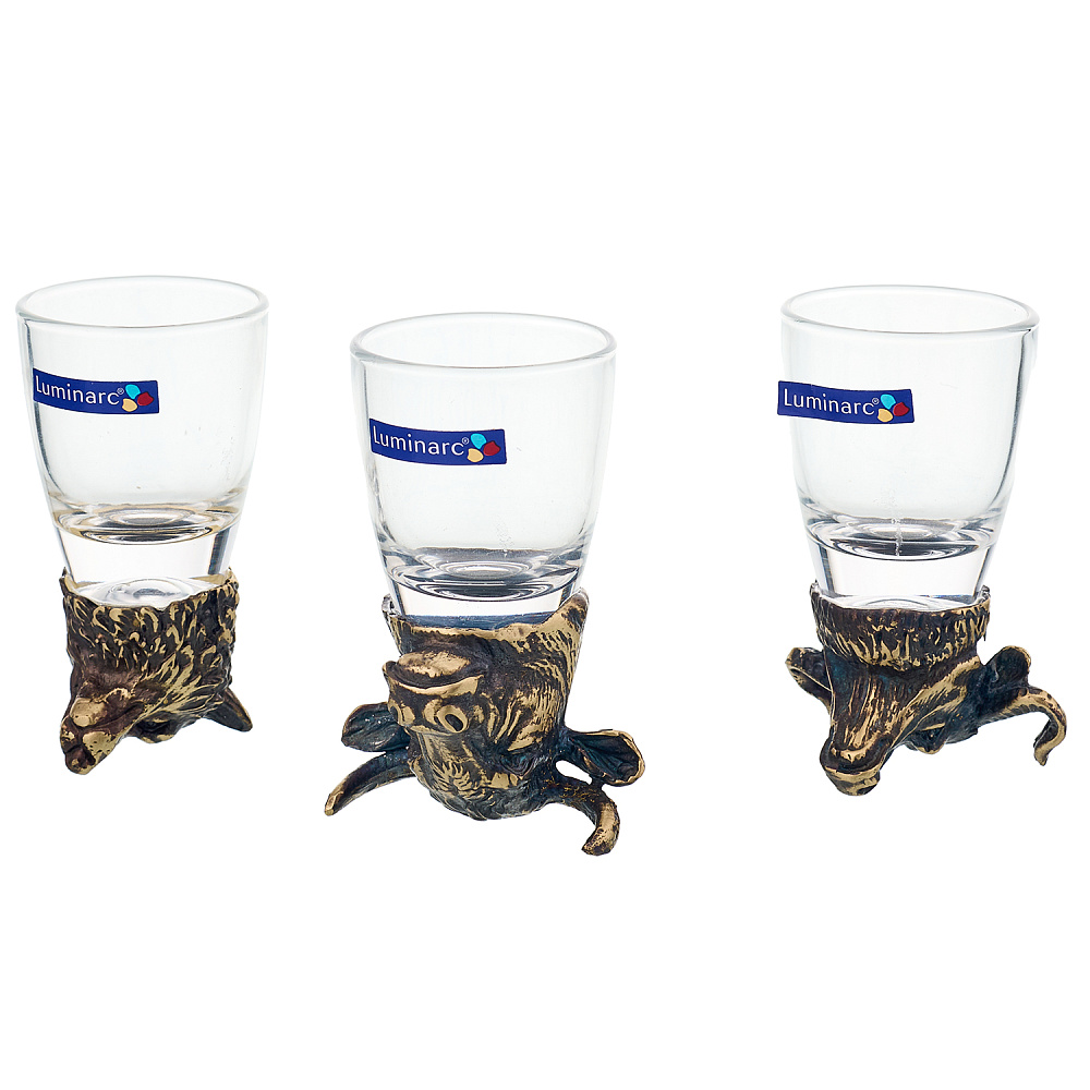 Набор стопок-перевертышей «Бык, Волк, Буйвол» - интернет магазин Русь Велика я фото 1