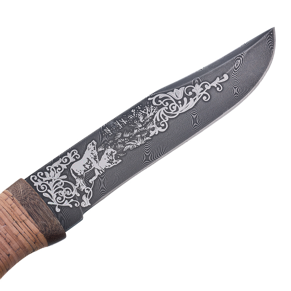 Нож сувенирный из дамасской стали. Златоуст - интернет магазин Русь Велика я фото 9