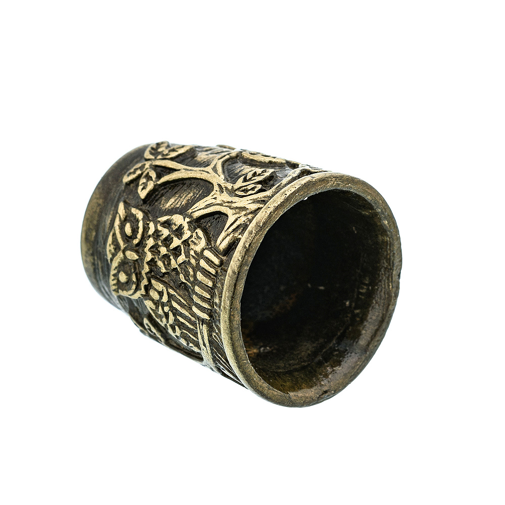Бронзовый наперсток «Сова на ветке» - интернет магазин Русь Велика я фото 3