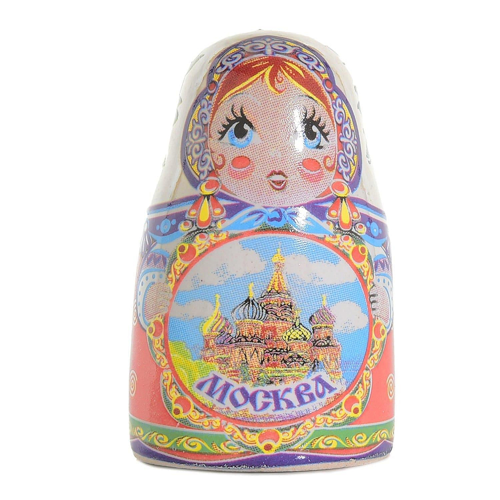 Наперсток керамический «Матрешка. Виды Москвы» (в ассортименте) - интернет магазин Русь Велика я 