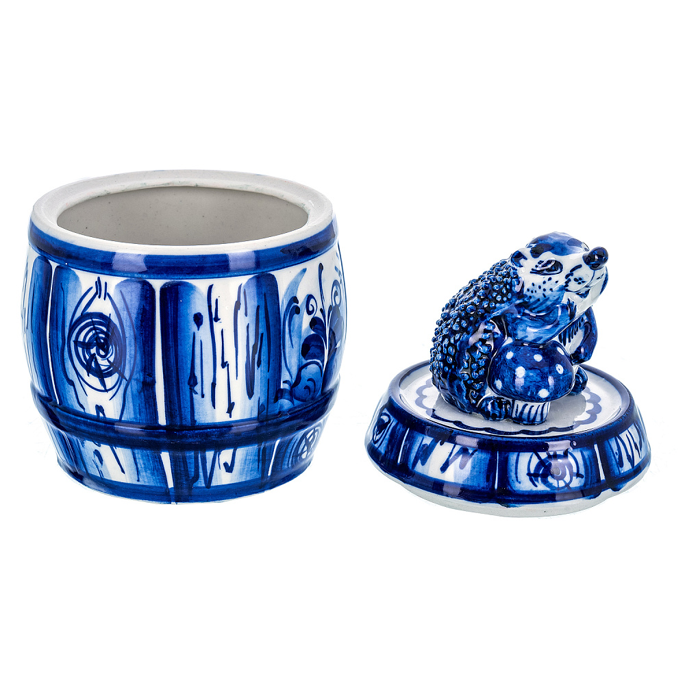 Икорница «Еж». Гжель - интернет магазин Русь Велика я фото 4