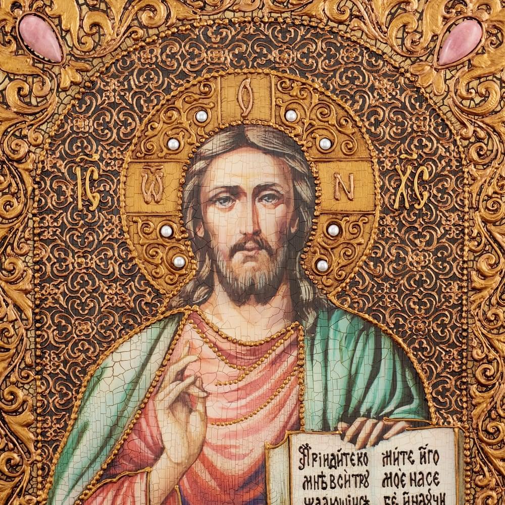 Икона подарочная «Господь Вседержитель» 29 х 42 см - интернет магазин Русь Велика я фото 3