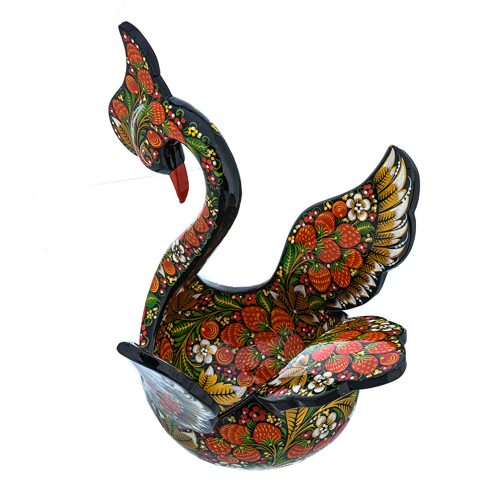 Братина «Лебедь». Хохлома - интернет магазин Русь Велика я фото 1