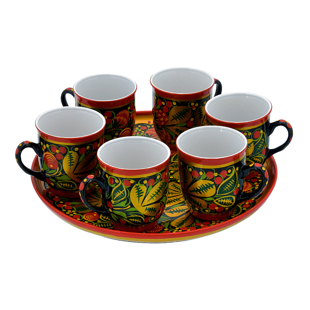 Питейный набор для сока «Клубника». Хохлома - интернет магазин Русь Велика я фото 4