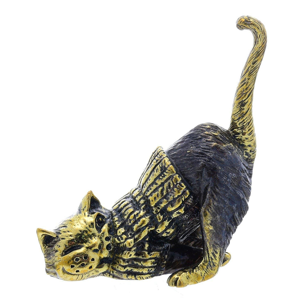 Статуэтка «Кот в свитере ленится» - интернет магазин Русь Велика я 