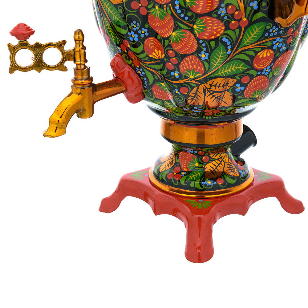 Самовар электрический 3 л «Клубника». Хохлома - интернет магазин Русь Велика я фото 5