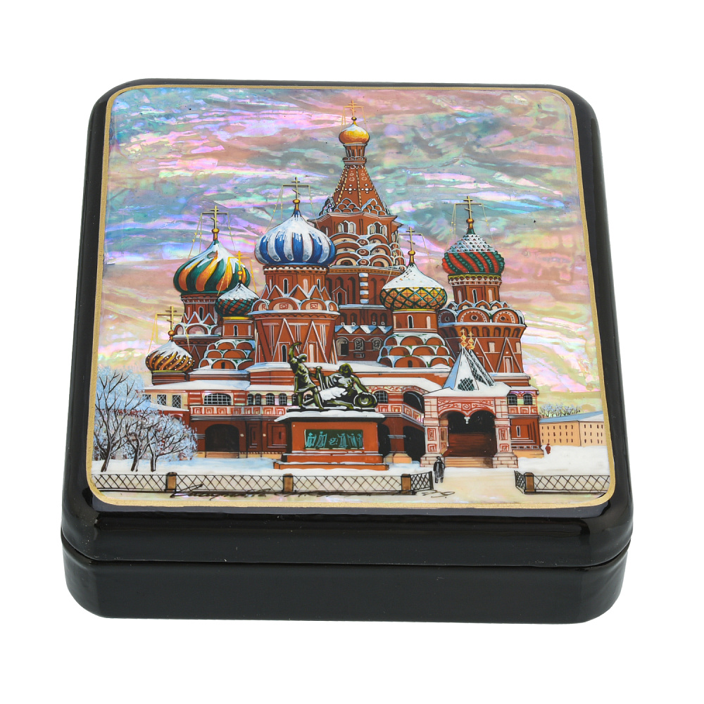 Шкатулка с художественной росписью «Москва. Зима» - интернет магазин Русь Велика я фото 2