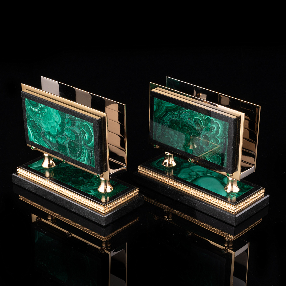 Настольный письменный набор из малахита «Конь». Златоуст - интернет магазин Русь Велика я фото 5