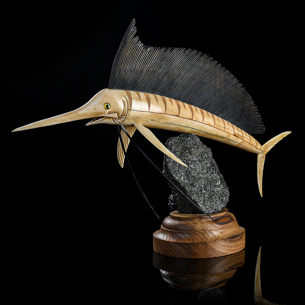 Скульптура из кости «Рыба парусник» - интернет магазин Русь Велика я фото 3