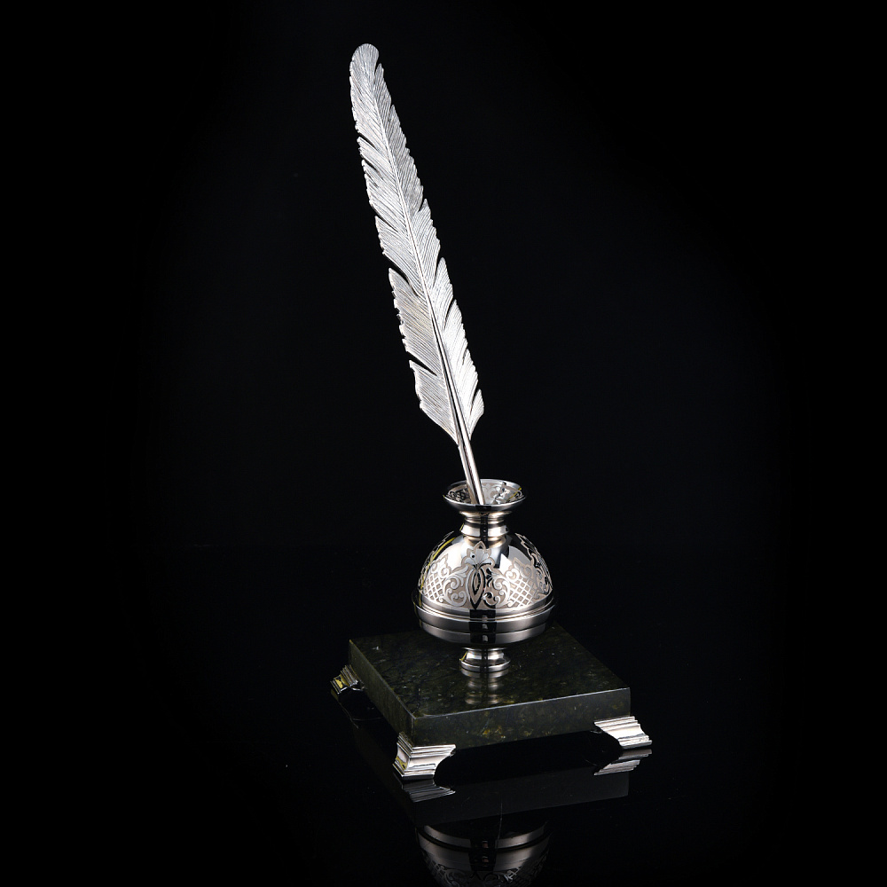 Чернильница с пером «Набор писателя». Златоуст - интернет магазин Русь Велика я фото 2