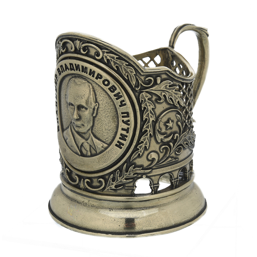 Подстаканник бронзовый «Великой стране - великое будущее» - интернет магазин Русь Велика я фото 1