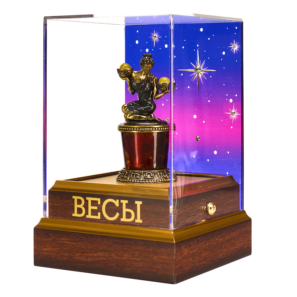 Статуэтка из янтаря и бронзы «Знак Зодиака Весы» - интернет магазин Русь Велика я фото 3
