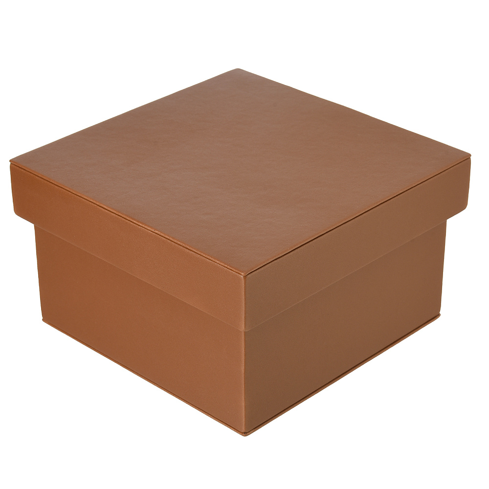 Подарочная упаковка из экокожи молочный шоколад 17х17х10 см - интернет магазин Русь Велика я 