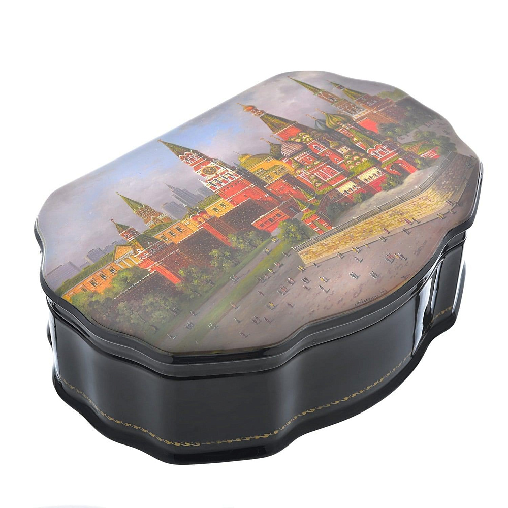 Шкатулка с лаковой миниатюрой «Вечерняя Москва» - интернет магазин Русь Велика я фото 3