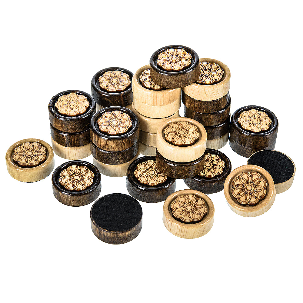 Комплект фишек для нард и шашек «Цветок» - интернет магазин Русь Велика я 