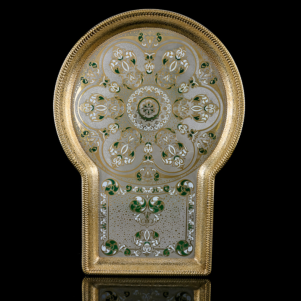 Самовар электрический 3 л с позолотой «Малахит». Златоуст - интернет магазин Русь Велика я фото 6