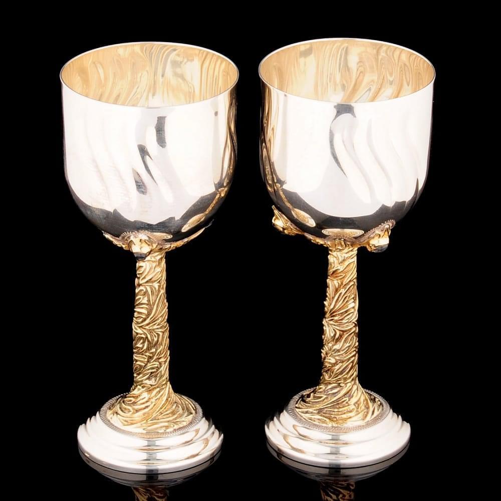 Набор серебряной посуды «Элегия» (графин, 2 рюмки, поднос) - интернет магазин Русь Велика я фото 4