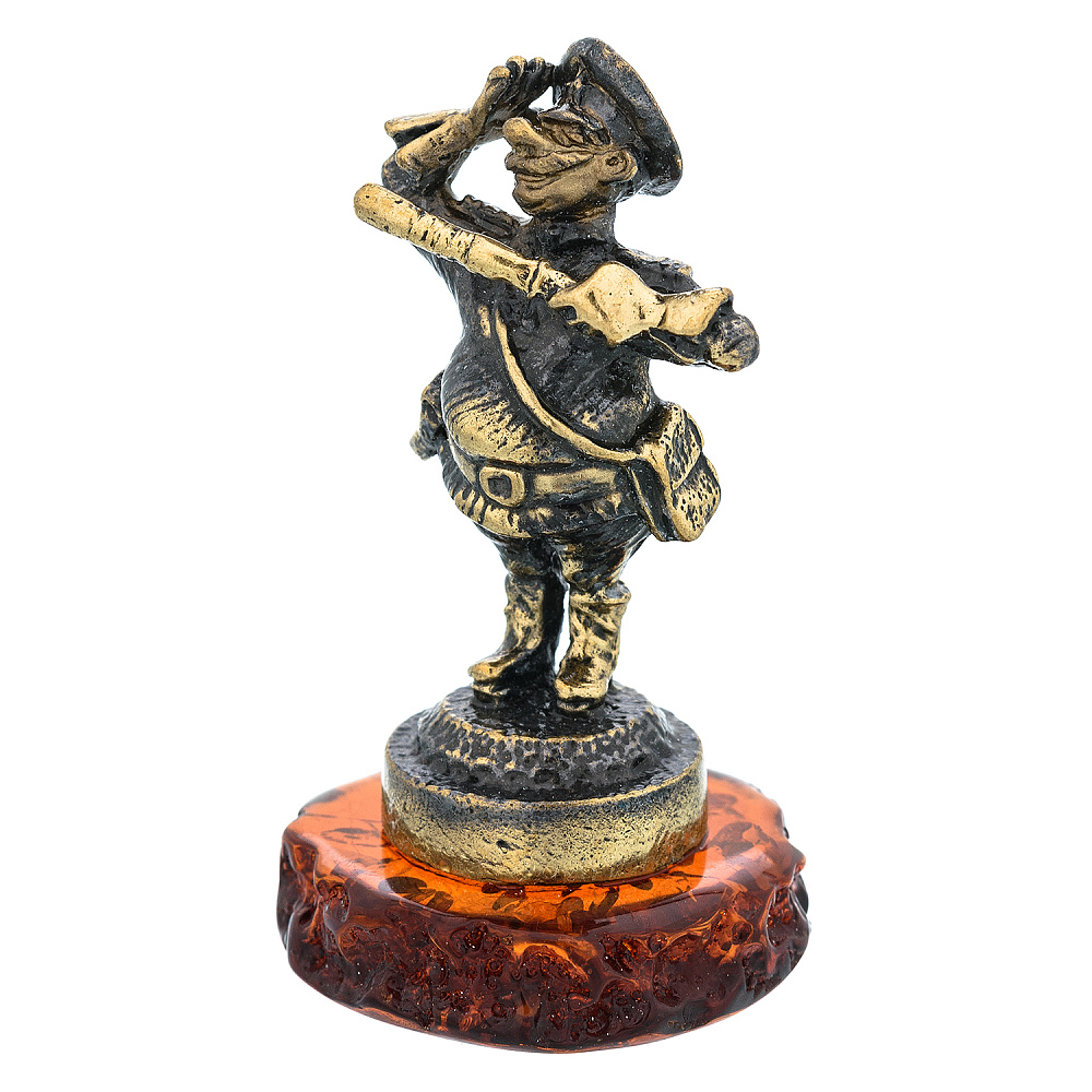 Статуэтка с янтарем «Регулировщик» - интернет магазин Русь Велика я фото 1