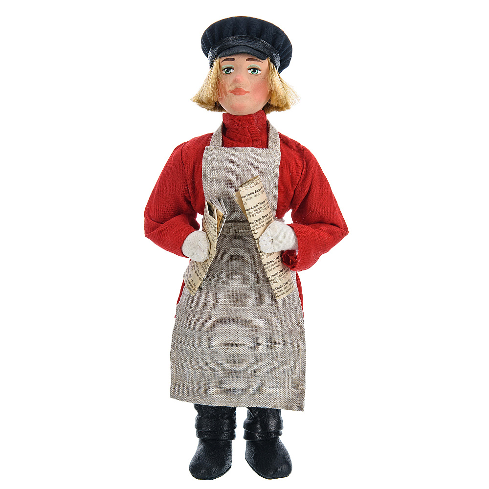 Коллекционная кукла ручной работы «Мальчик-газетчик» - интернет магазин Русь Велика я 