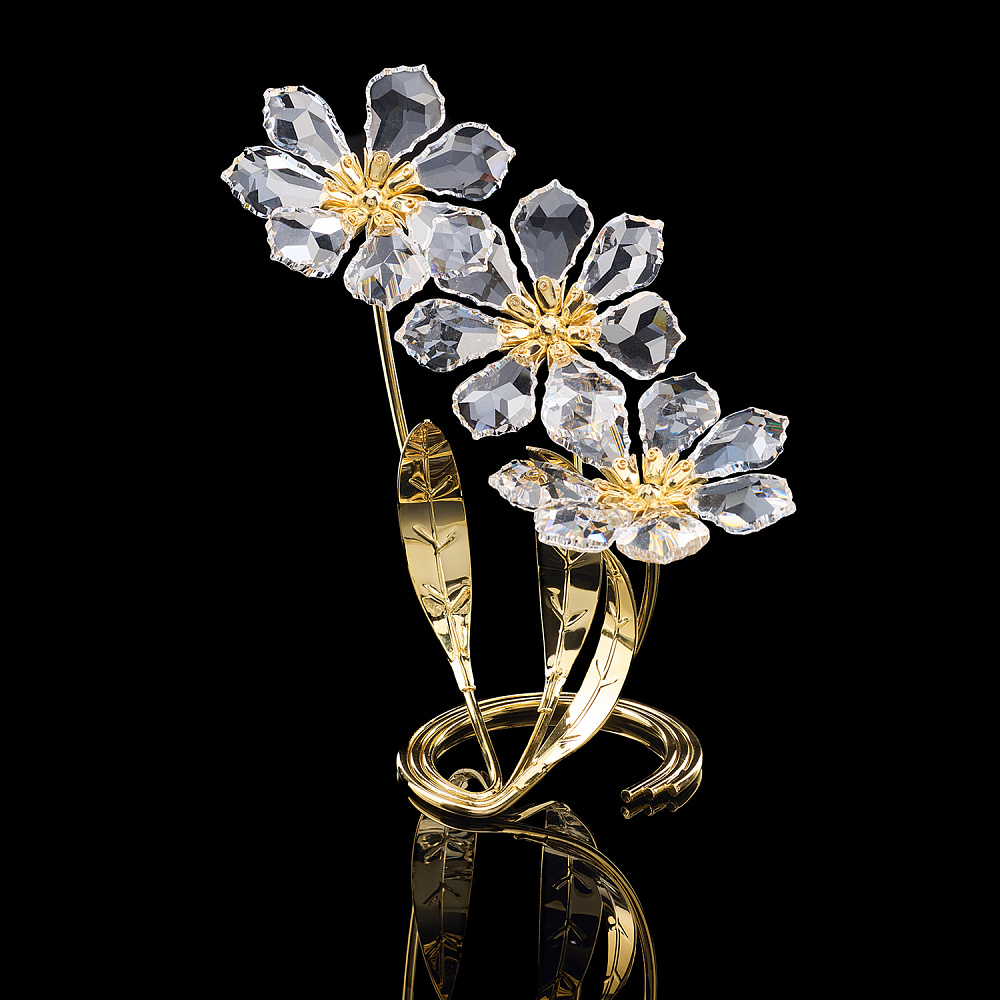 Сувенир из хрусталя «Три цветка» Asfour Crystal - интернет магазин Русь Велика я 