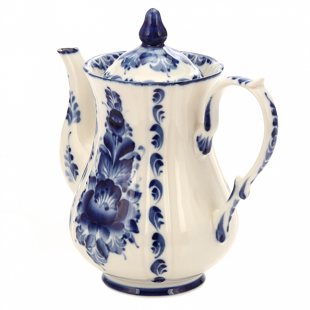 Кофейный сервиз на 2 персоны «Дебют». Гжель - интернет магазин Русь Велика я фото 3