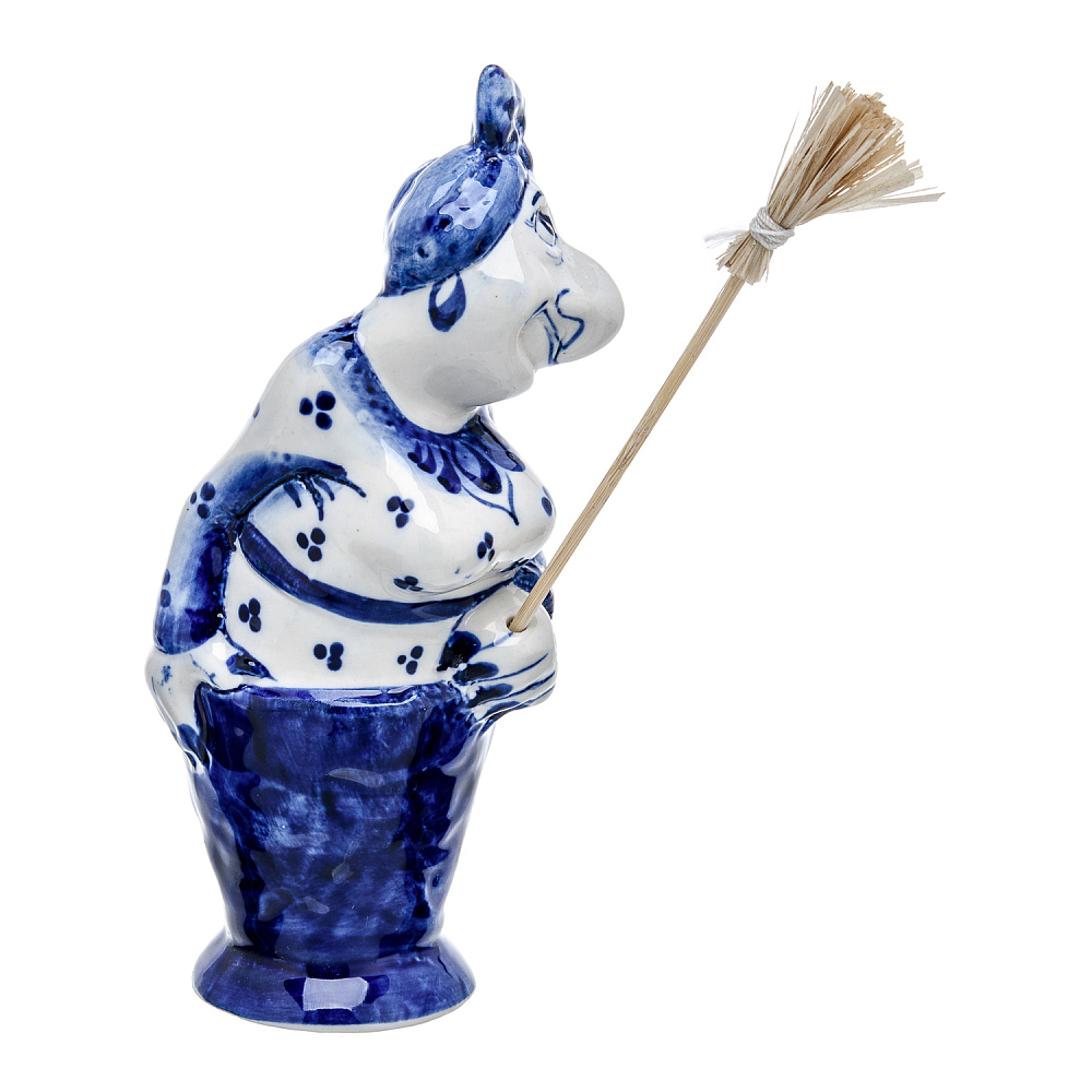 Статуэтка «Баба Яга». Гжель - интернет магазин Русь Велика я фото 2