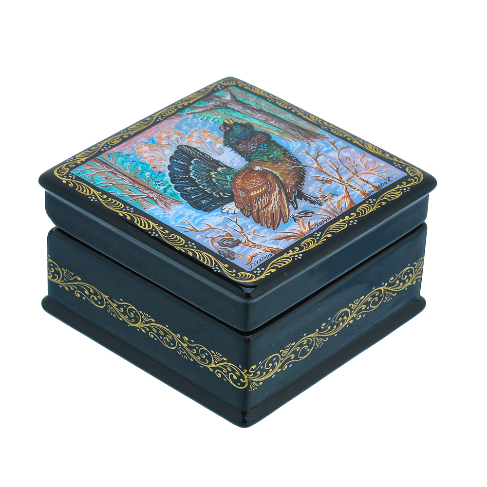 Шкатулка с художественной росписью «Глухарь» - интернет магазин Русь Велика я фото 1