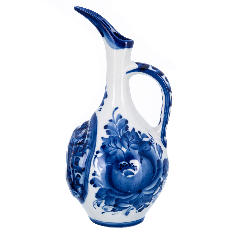 Кувшин с росписью. Гжель - интернет магазин Русь Велика я 