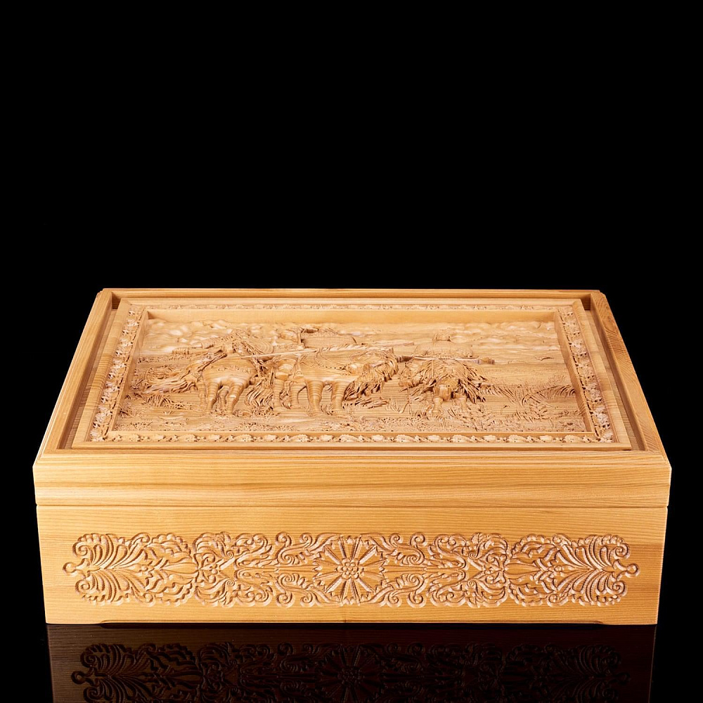 Русское лото в резной шкатулке «Богатыри» - интернет магазин Русь Велика я фото 1