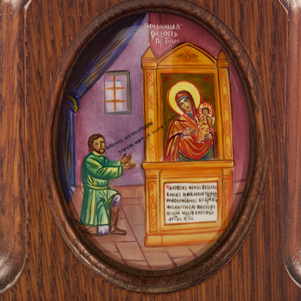 Икона «Нечаянная радость». Ростовская финифть 10,5х13,5 см - интернет магазин Русь Велика я фото 2