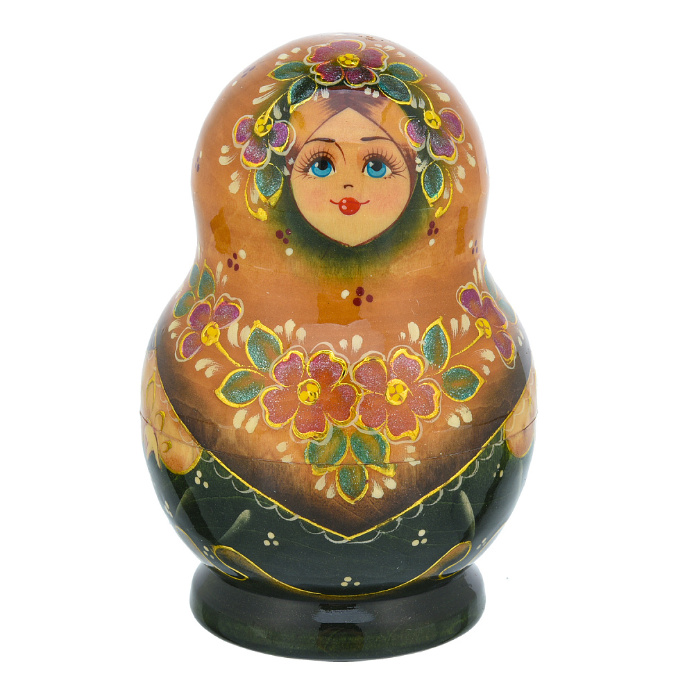 Матрешка «Цветы» 5 мест - интернет магазин Русь Велика я фото 1
