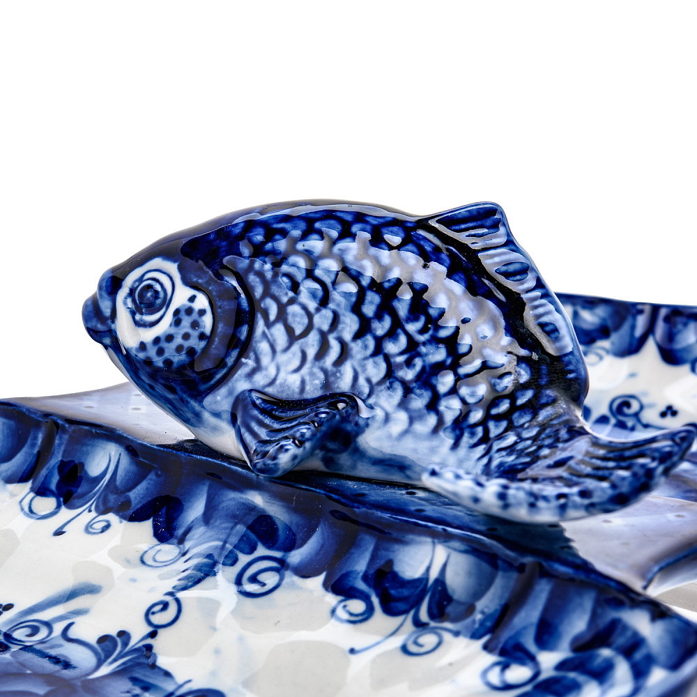 Менажница «Рыбка». Гжель - интернет магазин Русь Велика я фото 4