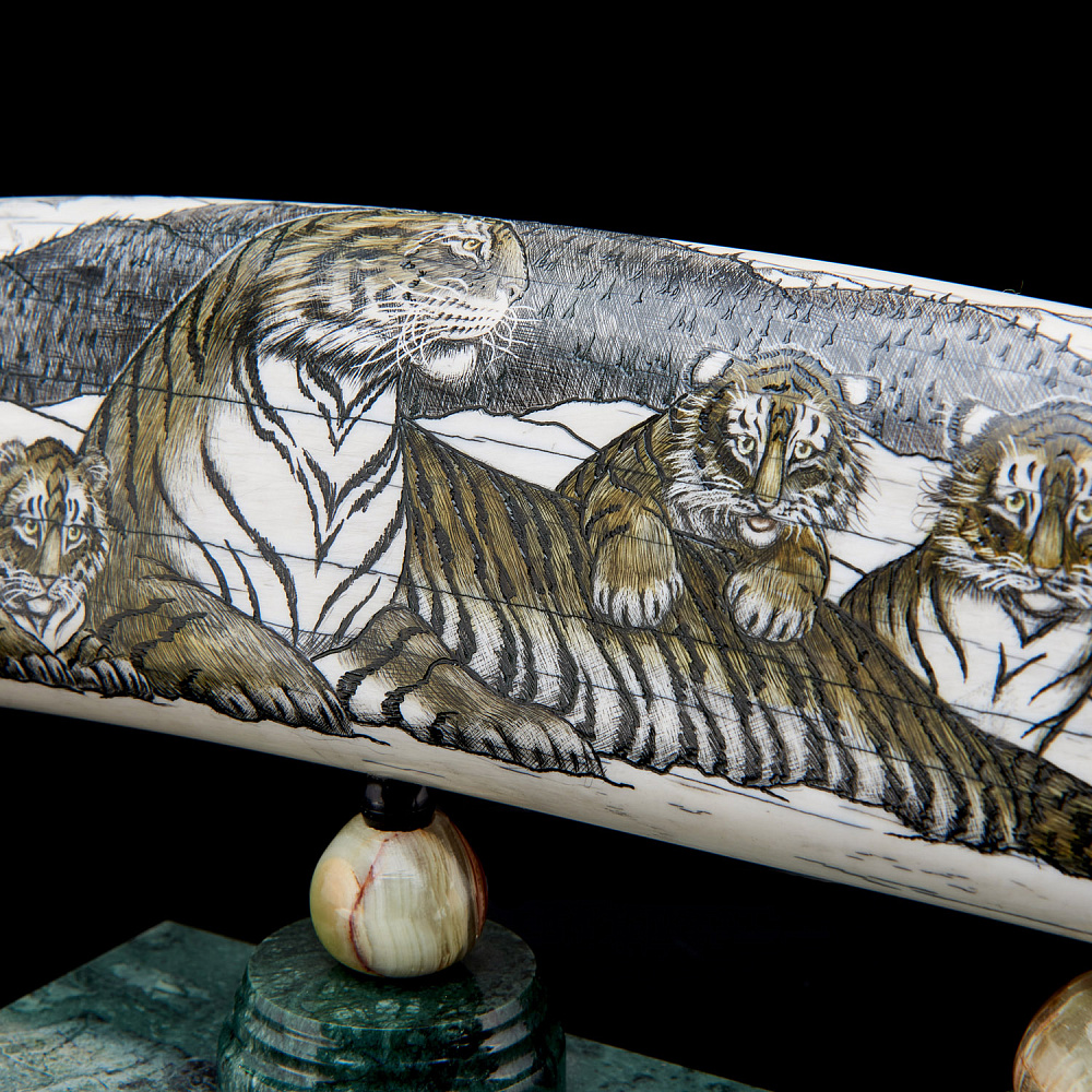 Композиция из кости «Тигры» - интернет магазин Русь Велика я фото 2