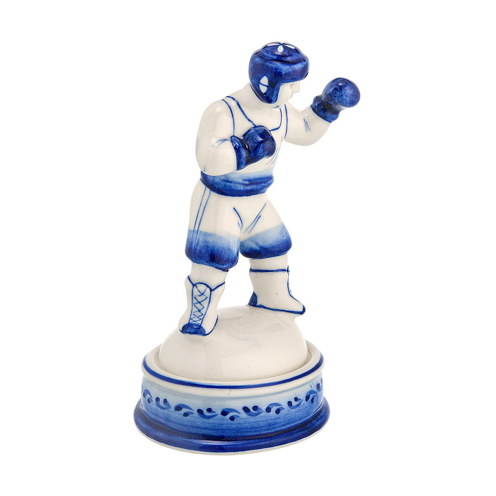 Статуэтка «Боксер». Гжель - интернет магазин Русь Велика я фото 4