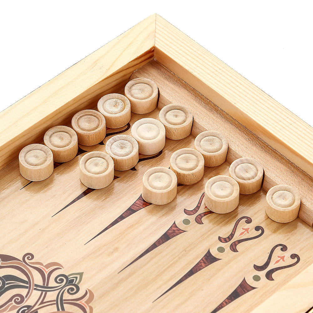 Деревянные нарды «Охотники на привале» 40х20 см - интернет магазин Русь Велика я фото 8