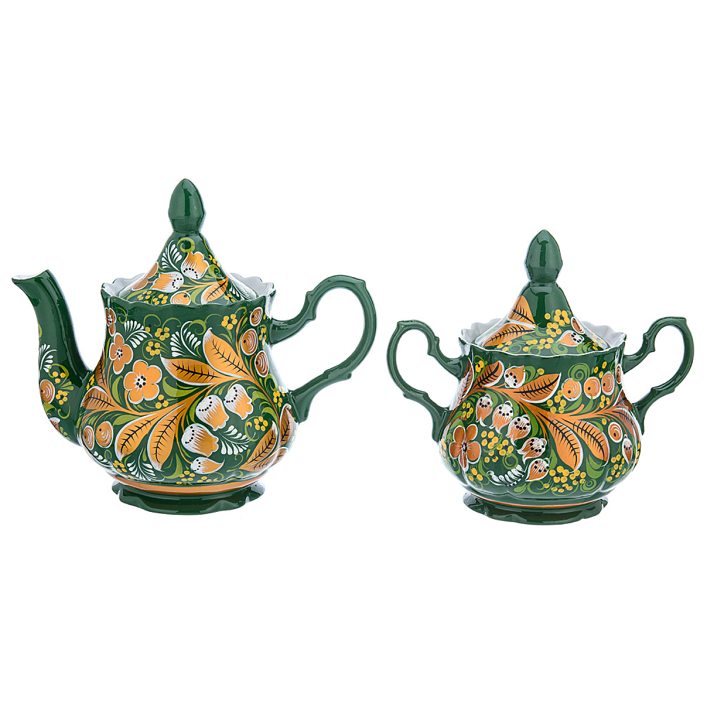 Самовар электрический 3л с сервизом «Ландыш». Хохлома - интернет магазин Русь Велика я фото 7