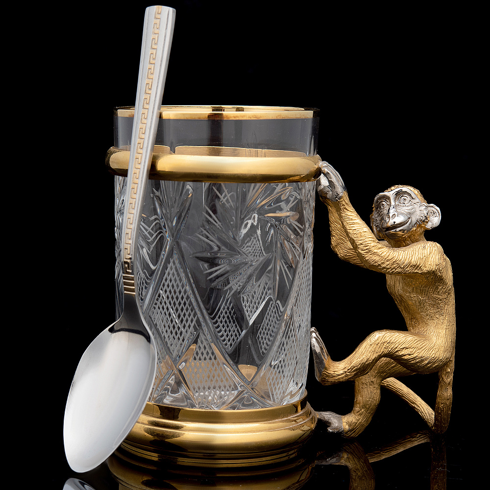 Подстаканник «Обезьяна». Златоуст - интернет магазин Русь Велика я 