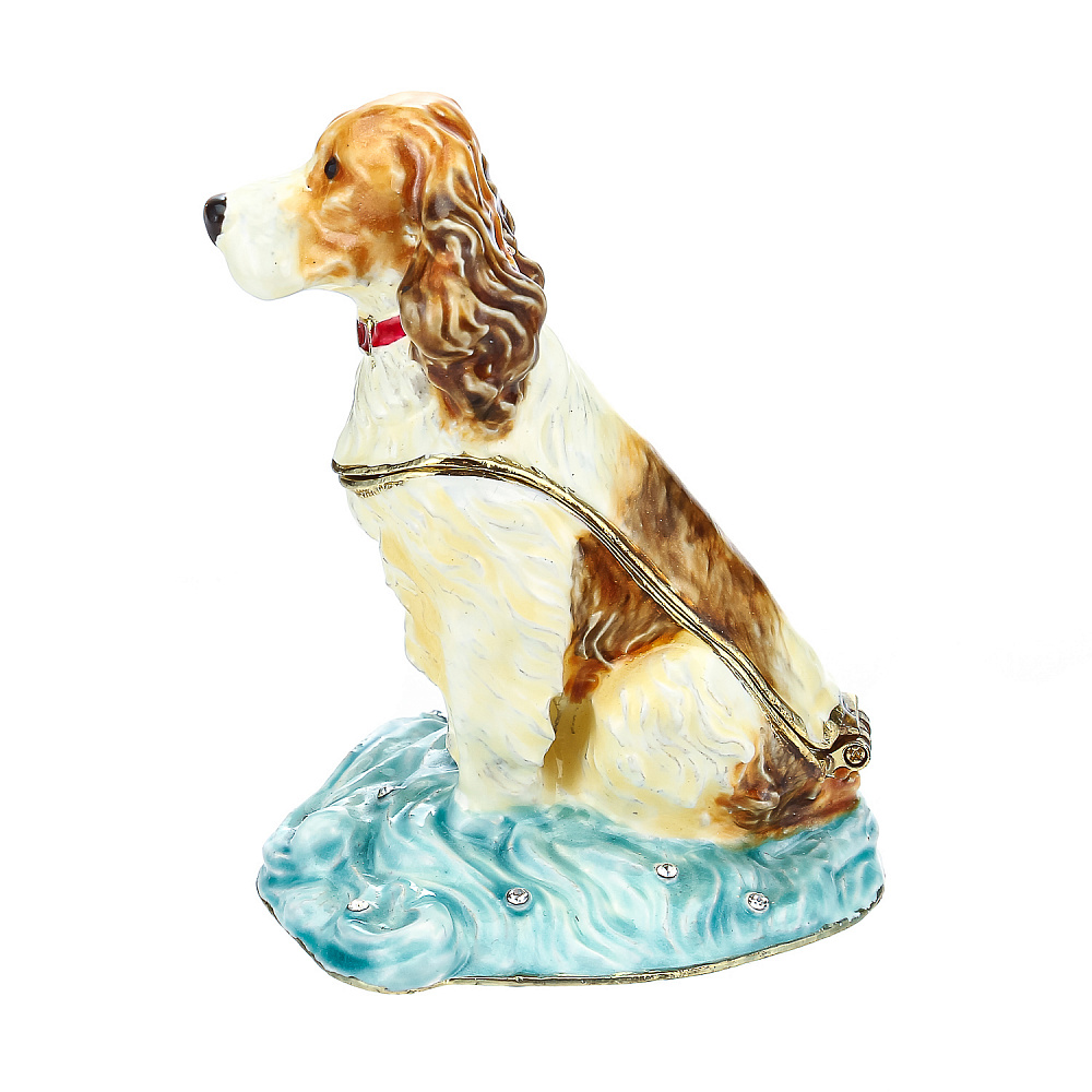 Шкатулка «Спаниель». Традиции Фаберже - интернет магазин Русь Велика я фото 2