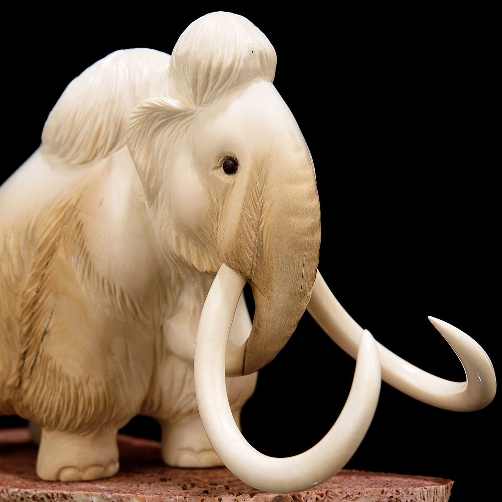 Скульптура из кости кита и бивня мамонта «Мамонт» - интернет магазин Русь Велика я фото 5