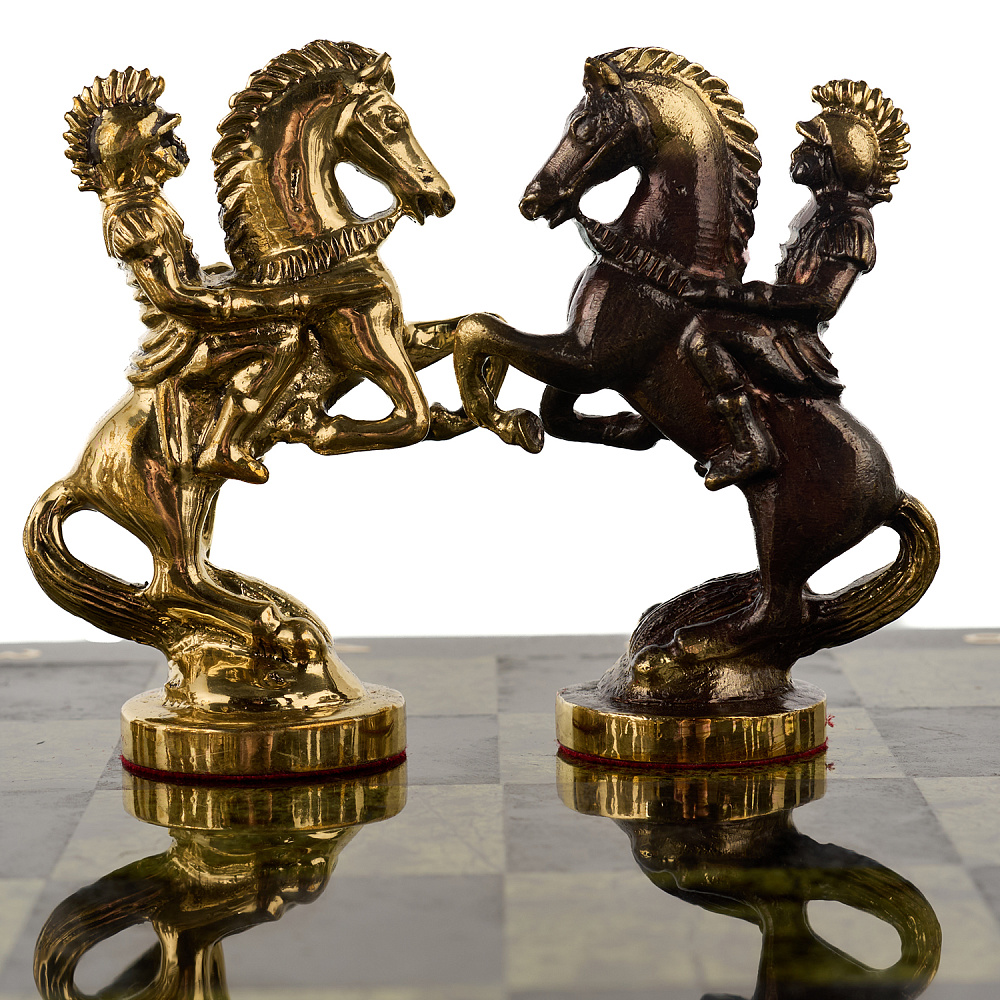 Шахматы из камня и бронзы «Римские» 40х40 см - интернет магазин Русь Велика я фото 5