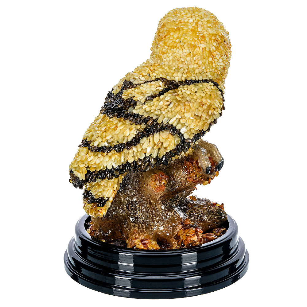 Скульптура из янтаря «Сова» - интернет магазин Русь Велика я фото 2