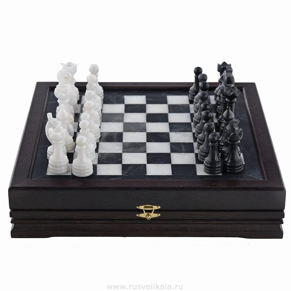 Шахматы из камня 33x33 см - интернет магазин Русь Велика я фото 2
