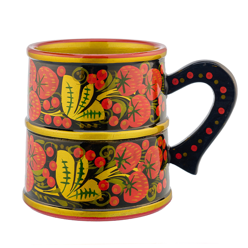 Кружка с росписью. Хохлома - интернет магазин Русь Велика я 