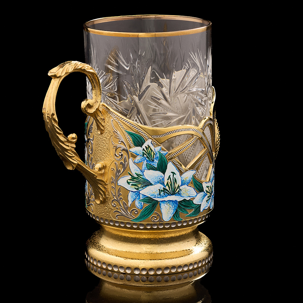 Чайный набор с френч-прессом и подстаканниками «Малахит». Златоуст - интернет магазин Русь Велика я фото 10