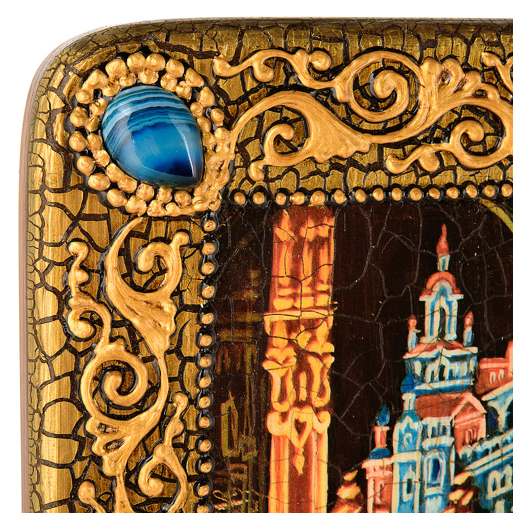 Икона из мореного дуба «Троица» 42х29 см - интернет магазин Русь Велика я фото 3