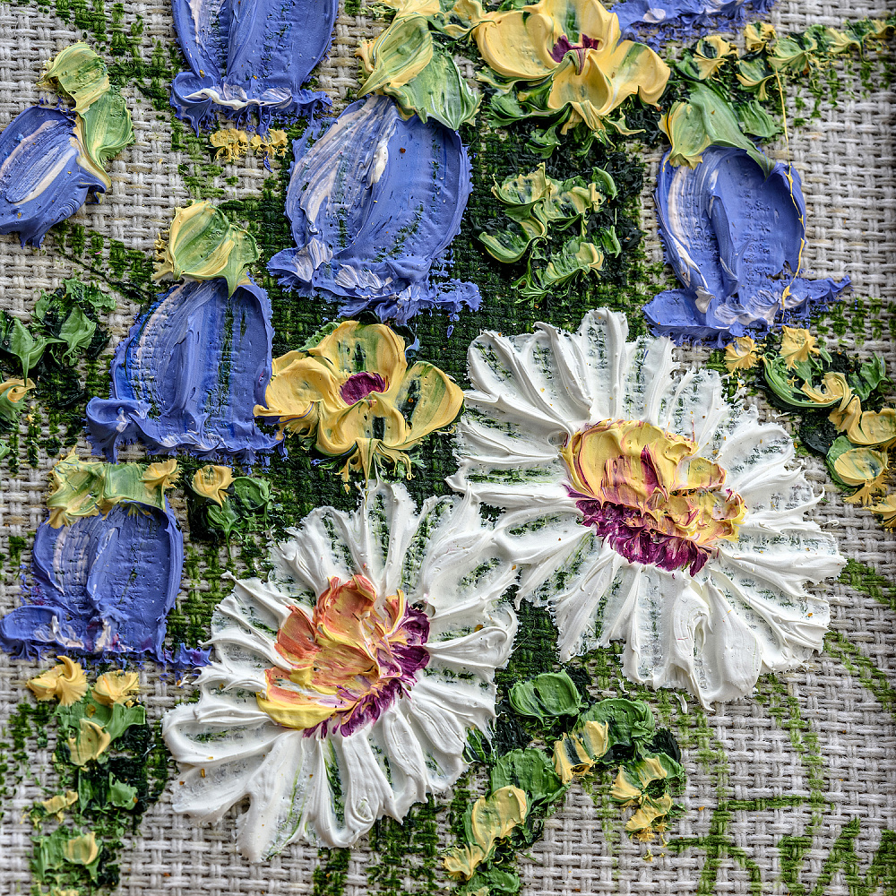 Панно в янтарной раме «Букет цветов» 12,5х16,5 см - интернет магазин Русь Велика я фото 2