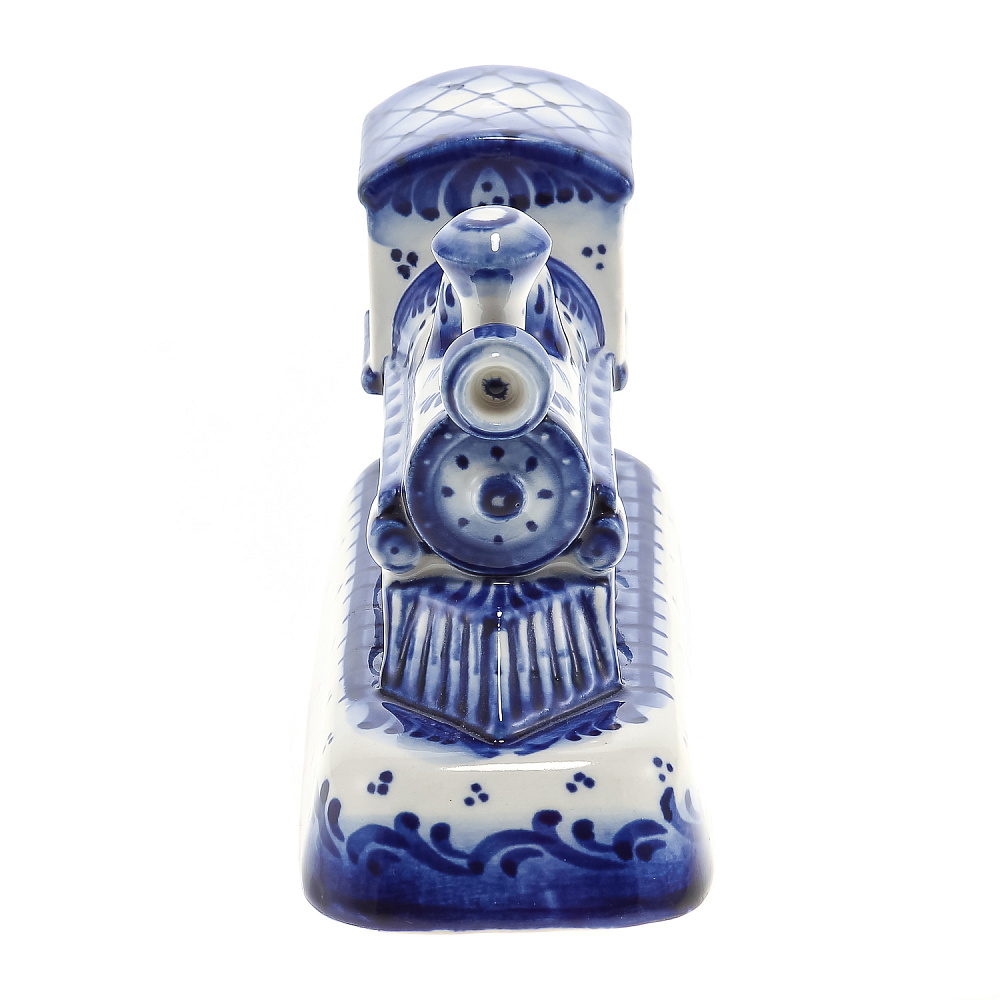 Скульптура «Паровоз». Гжель - интернет магазин Русь Велика я фото 5