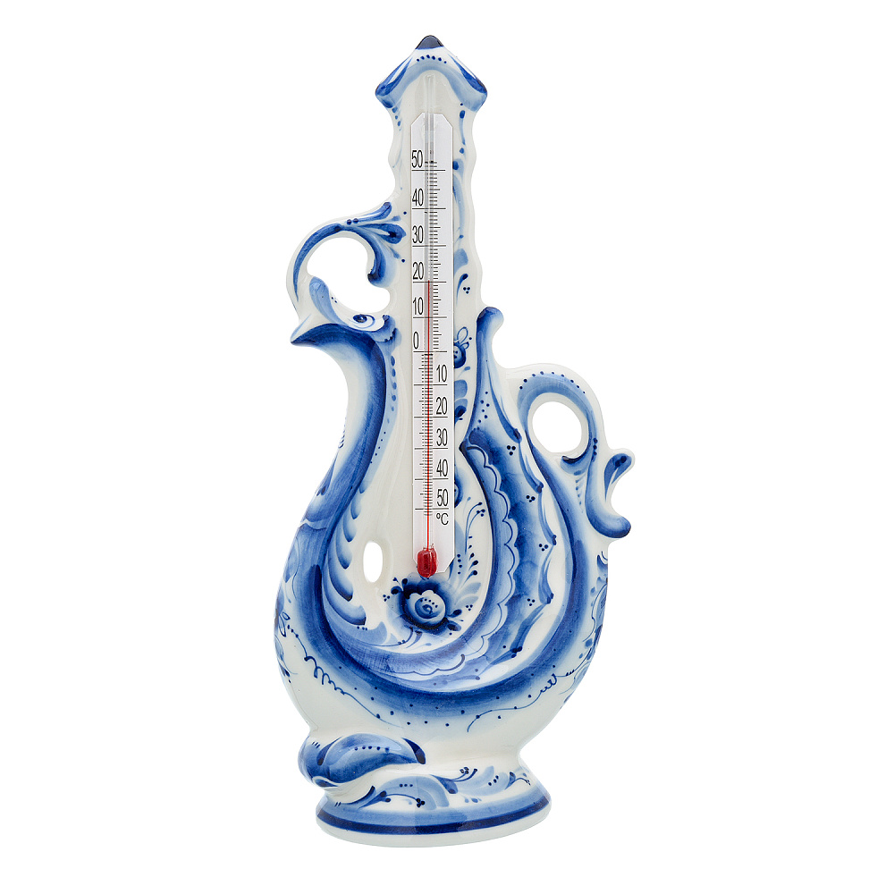 Термометр настольный «Дракон». Гжель - интернет магазин Русь Велика я 