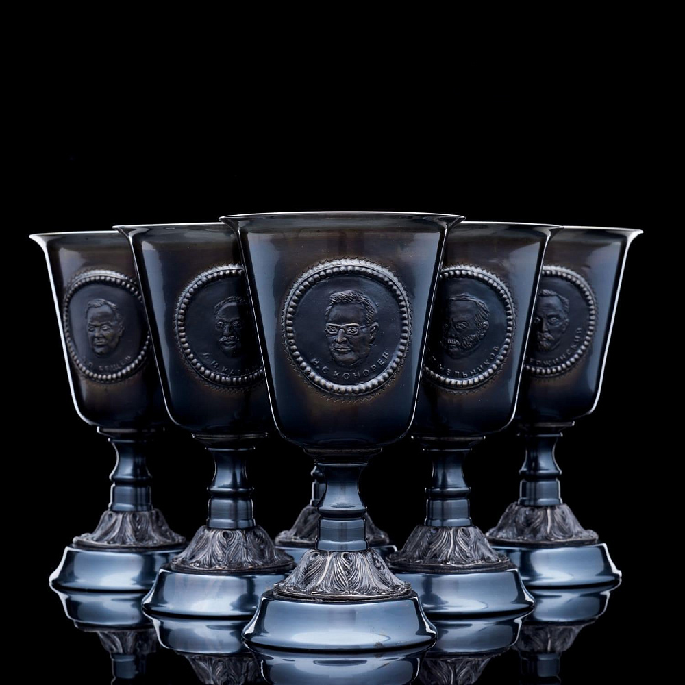 Набор рюмок «История железных дорог России» на 6 персон - интернет магазин Русь Велика я фото 2