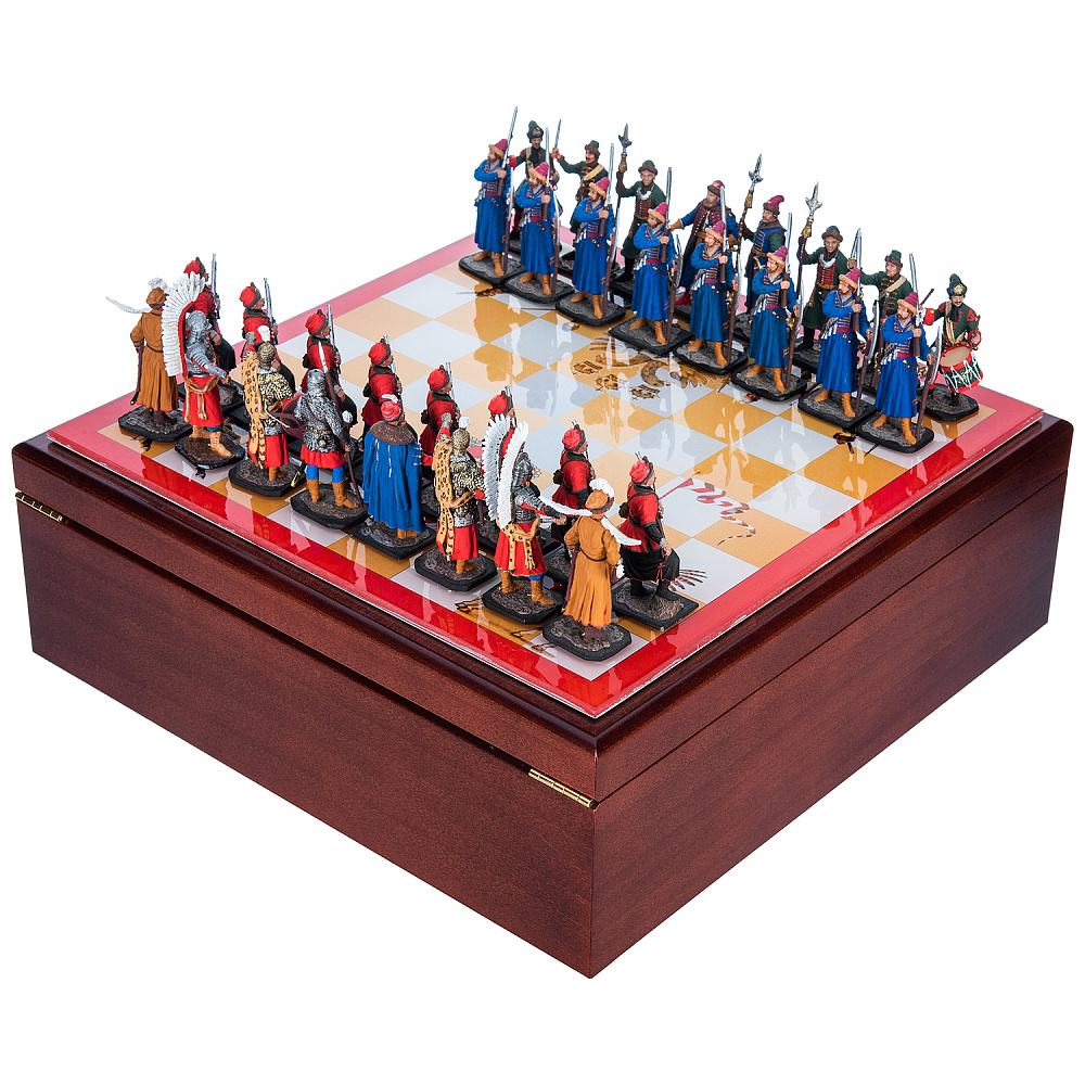 Шахматы с оловянными фигурами «Стрельцы» 32х32 см - интернет магазин Русь Велика я фото 8
